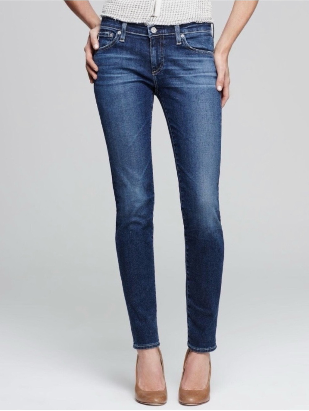 AG Adriano Goldschmied The Stilt Slim Fit Women's Dark Blue Jeans